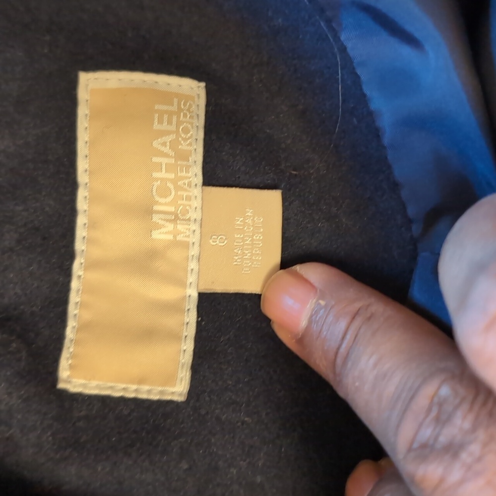 Michael Kors| Sapphire Blue Wool Blend Belated Coat With Pockets - Picture 13 of 15